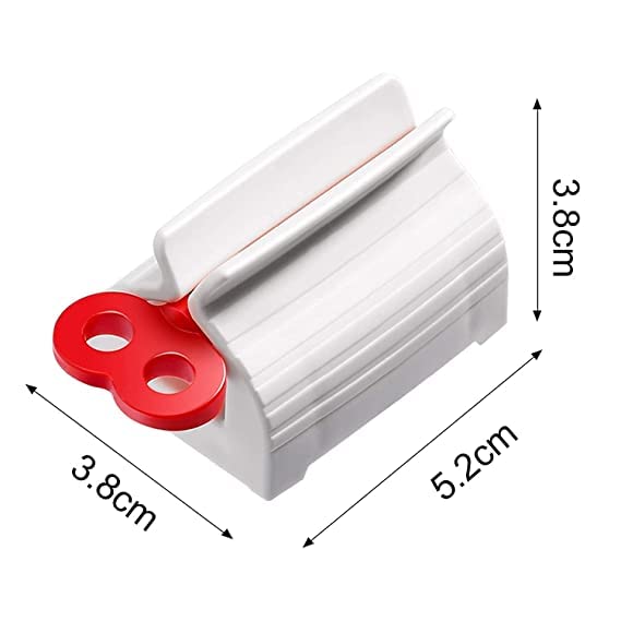 Plastic Rolling Tube - Plastic Squeezing Rolling Tube Dispenser with Novel Rotate Handle for Easily Use Toothpaste for Bathroom(Red, Blue, Green, 3...
