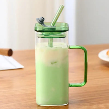 Can Glass Sipper Tumbler with Lid Straw -