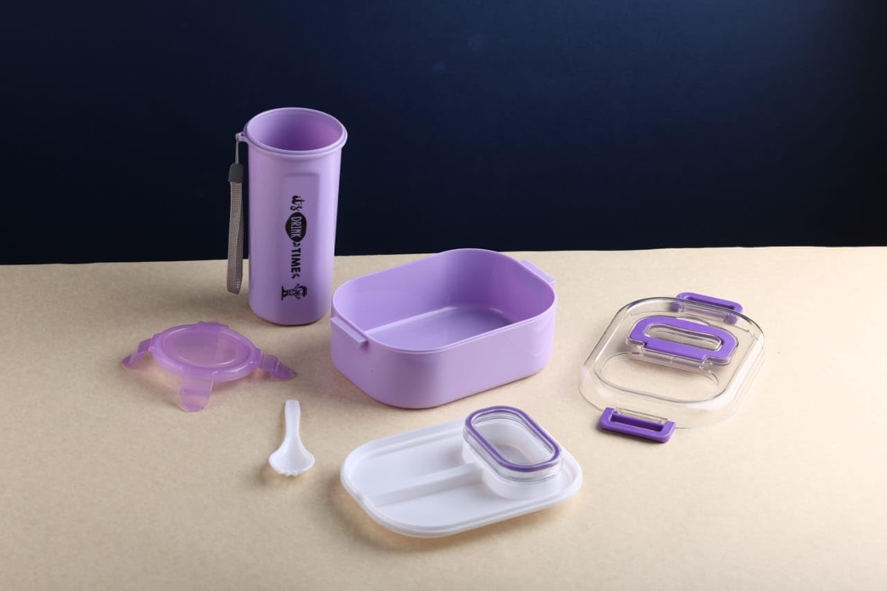 Lunch Box with Bottle Set for School | School Lunch Box for Boys| | l Lunch Box for Girls | Tiffin Box with Water Bottle | Lunch Box Combo with Bottle