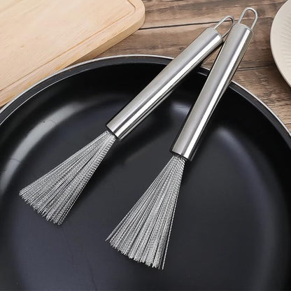 Multipurpose Stainless Steel Pots, Pans Cleaning Brush, Steel Scrubber for Kitchen Dishes Pots Pans Sink Cleaning, Non Slip Long Handle...