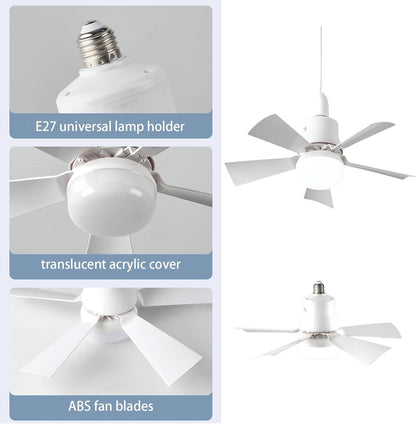Ceiling Fan with LED Light and Remote Control