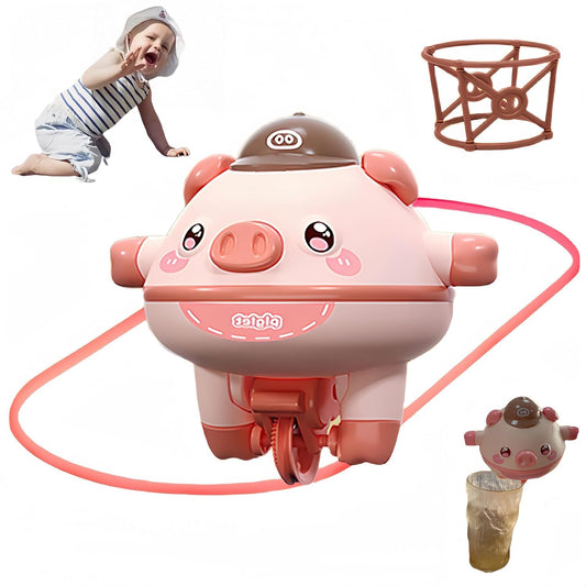 Battery Operated Cute Tightrope Walking Balance Pig Roly-Poly Tumbler