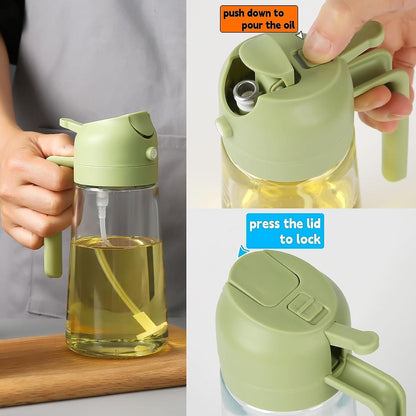2-IN-1 OIL DISPENCER SPRAY BOTTLE FOR COOKING (500ML)