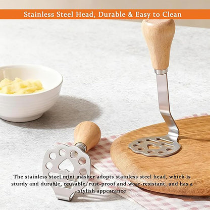 Stainless Steel Mini Pestle, Small Potato Masher
