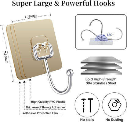 Golden Large Hooks For Hanging